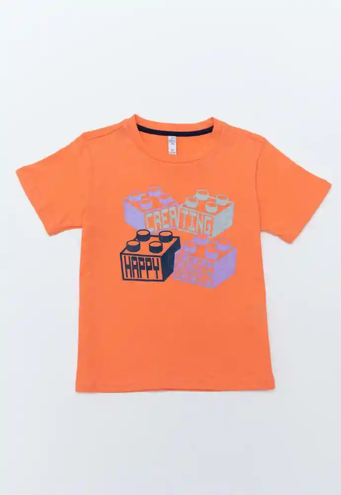 Camiseta Manga Corta 12/18mese-naranja
