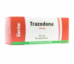 Genfar Trazodona (50 mg) 50 Tabletas