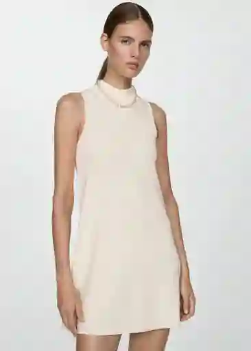 Vestido Sesete Crudo Talla S Mujer Mango