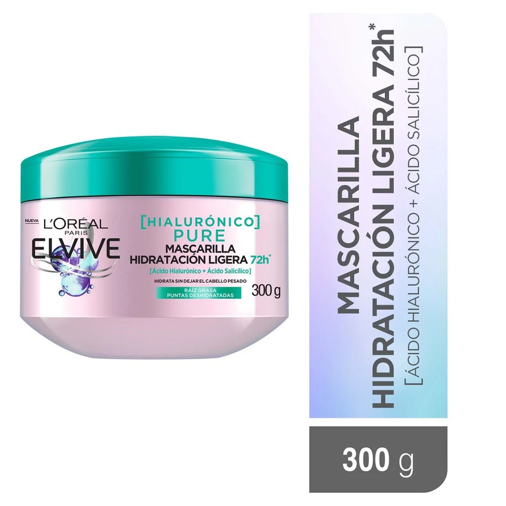 Tratamiento Capilar Elvive Loreal Paris Hidra Purificante Pure 300 gr