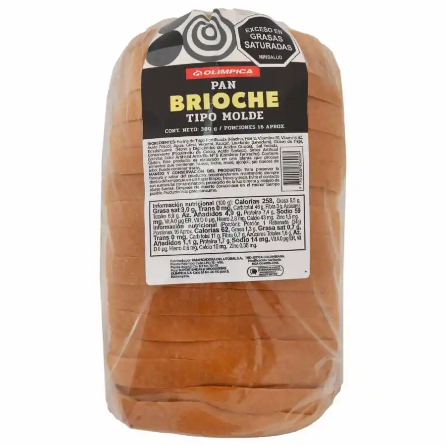 Pan Brioche Tipo Molde Olimpica