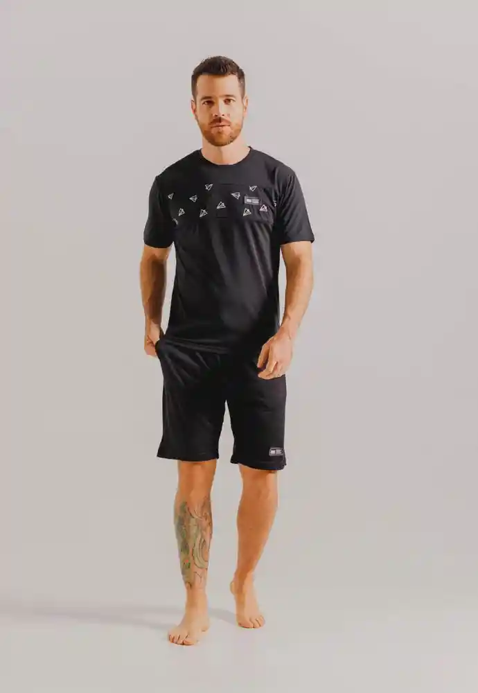 Pantalon Corto Pijama Xl-negro
