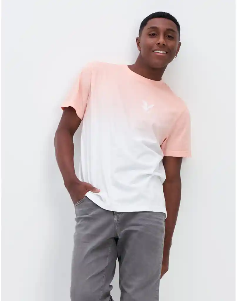 Camiseta Hombre Naranja T X-SMALL 400386615261 American Eagle