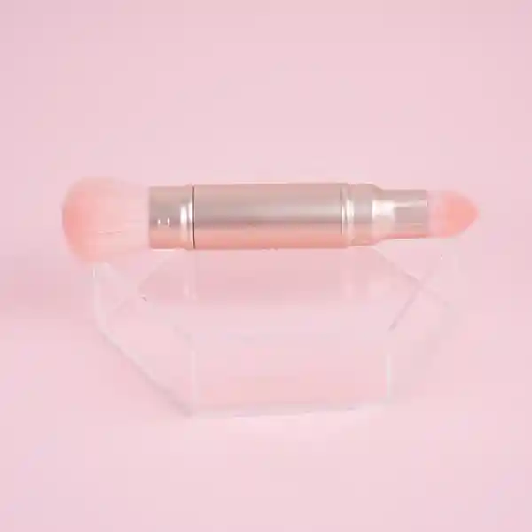 Brocha Maquillaje Retráctil de Doble Punta Serie Rosa Miniso