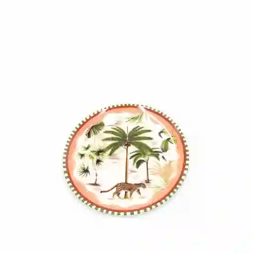 Plato Palmeras Cheetah 20 cm Ambiente Gourmet