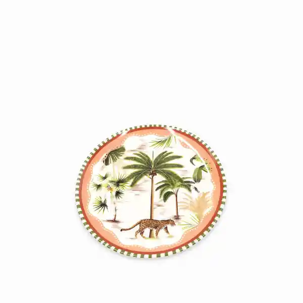 Plato Palmeras Cheetah 20 cm Ambiente Gourmet