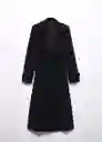 Abrigo Trench Geisha Negro Talla L Mujer Mango
