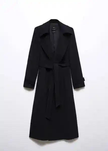 Abrigo Trench Geisha Negro Talla L Mujer Mango