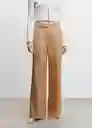 Pantalón Ines Camel Talla 34 Mujer Mango