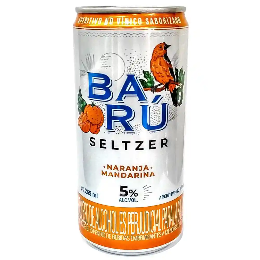 Seltzer Barú Seltzer Aperitivo Naranja Mandarina (269 Ml)