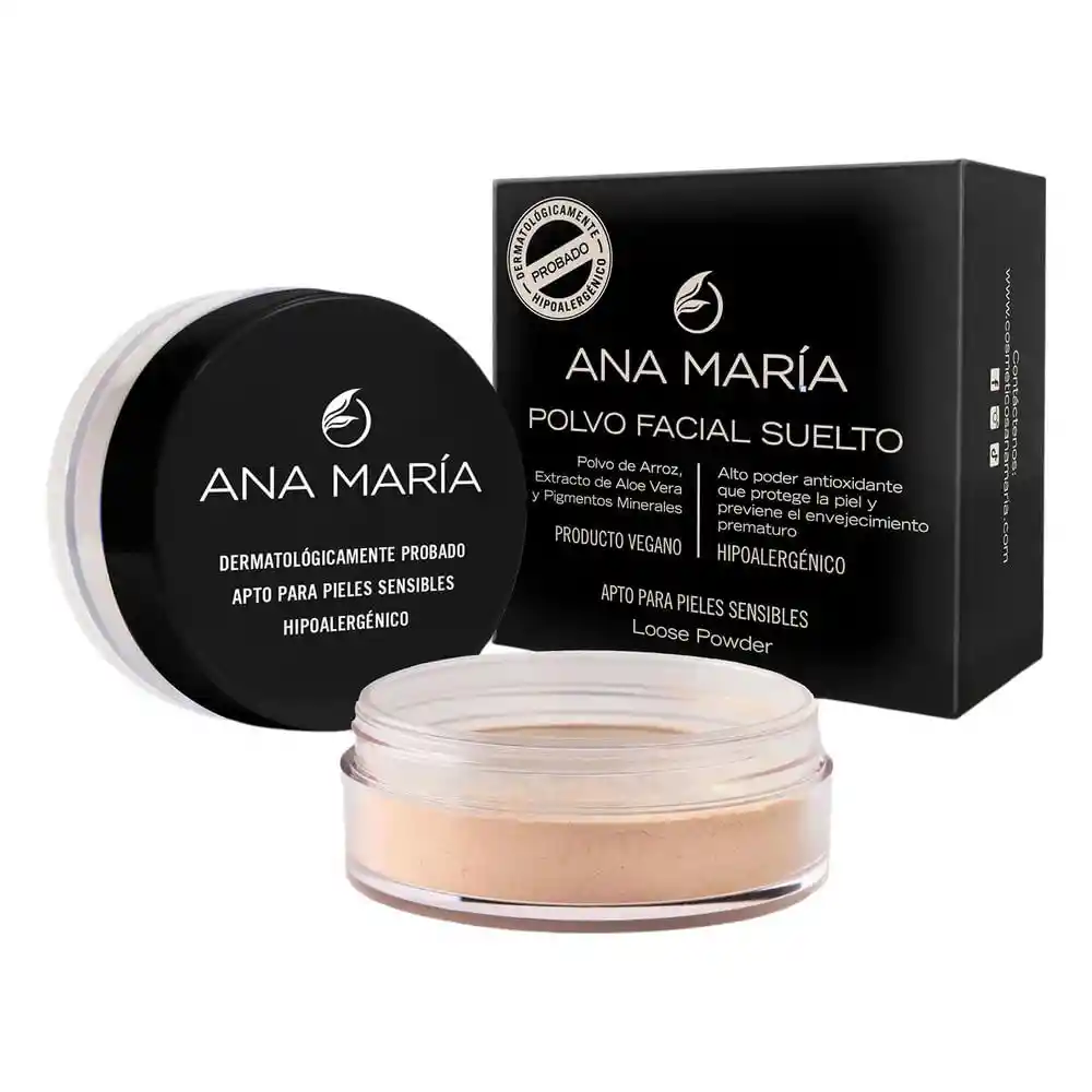Polvo Ana Maria Facial Arroz Extracto Aloe (18 Gr)