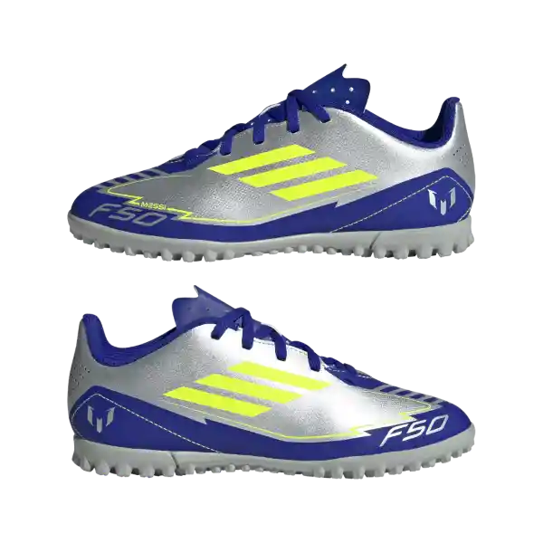 Adidas Guayos F50 Club Tf J Messi Fútbol Unisex Gris Talla 4