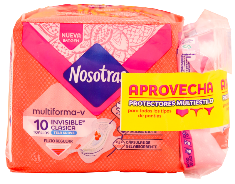 Nosotras Toallas Higiénicas Multiestilo + Protectores 15 und