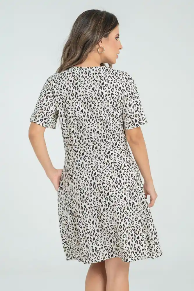 Vestido Corto Animal Print