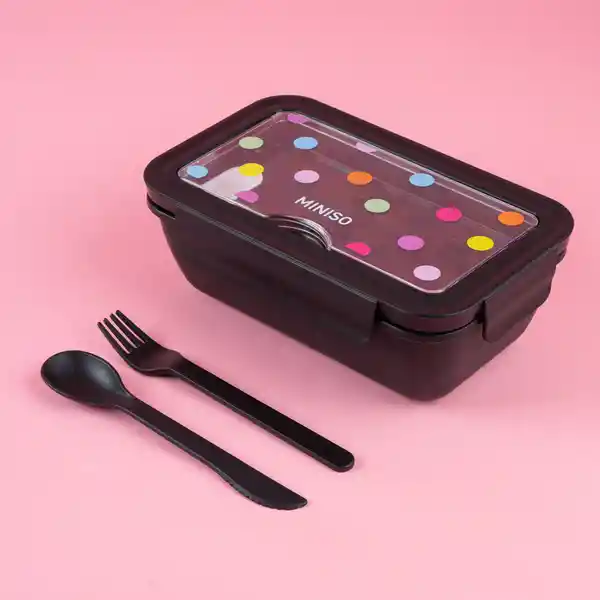 Contenedor Para Alimentos de Serie Negro Miniso