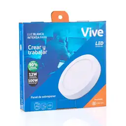 Panel Led Vive Sobrepon 12w 30h 6500k 1 u Vive 7707208214637