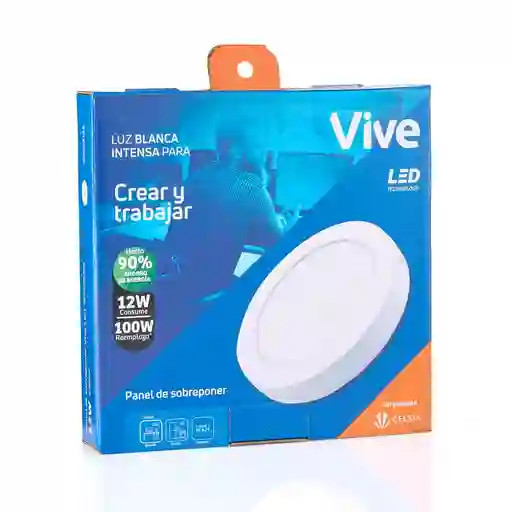 Panel Led Vive Sobrepon 12w 30h 6500k 1 u Vive 7707208214637