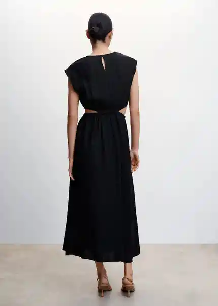 Vestido Maripaz Negro Talla XL Mujer Mango