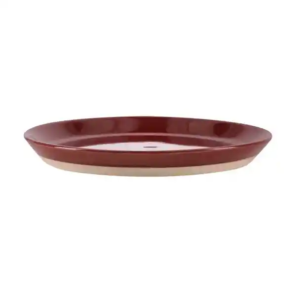 Plato Comida Clay Diseño Rojo 0001 Casaideas