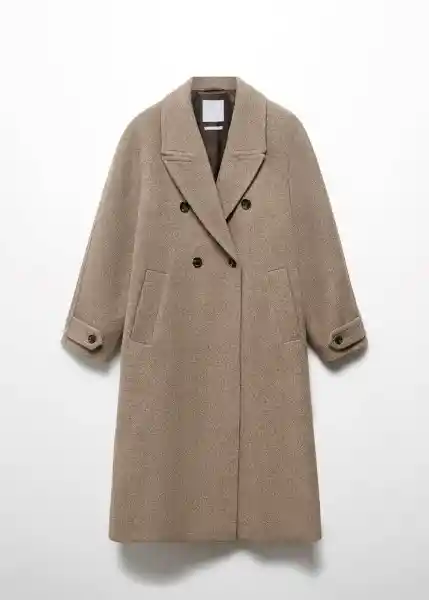 Abrigo Gauguin Camel Talla XS Mujer Mango