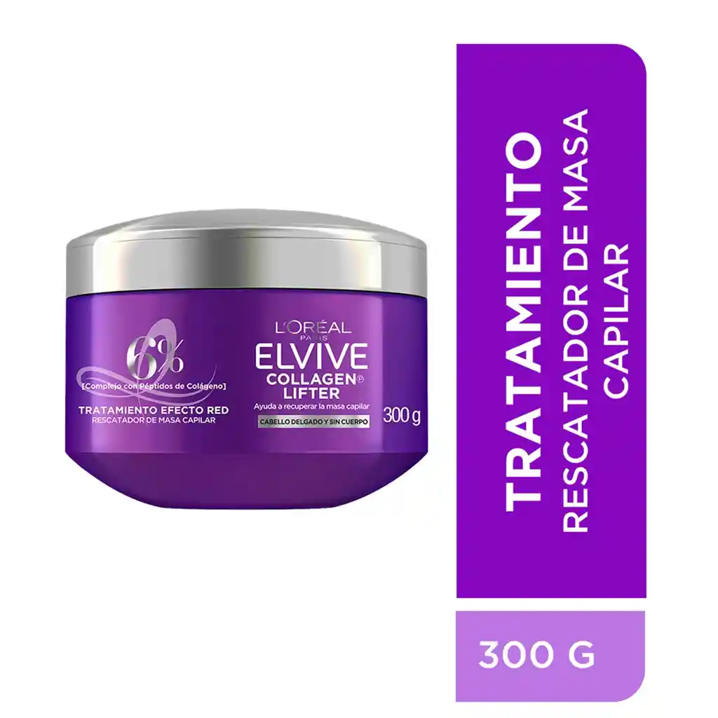 Tratamiento Capilar Elvive Collagen Lifter Efecto Red