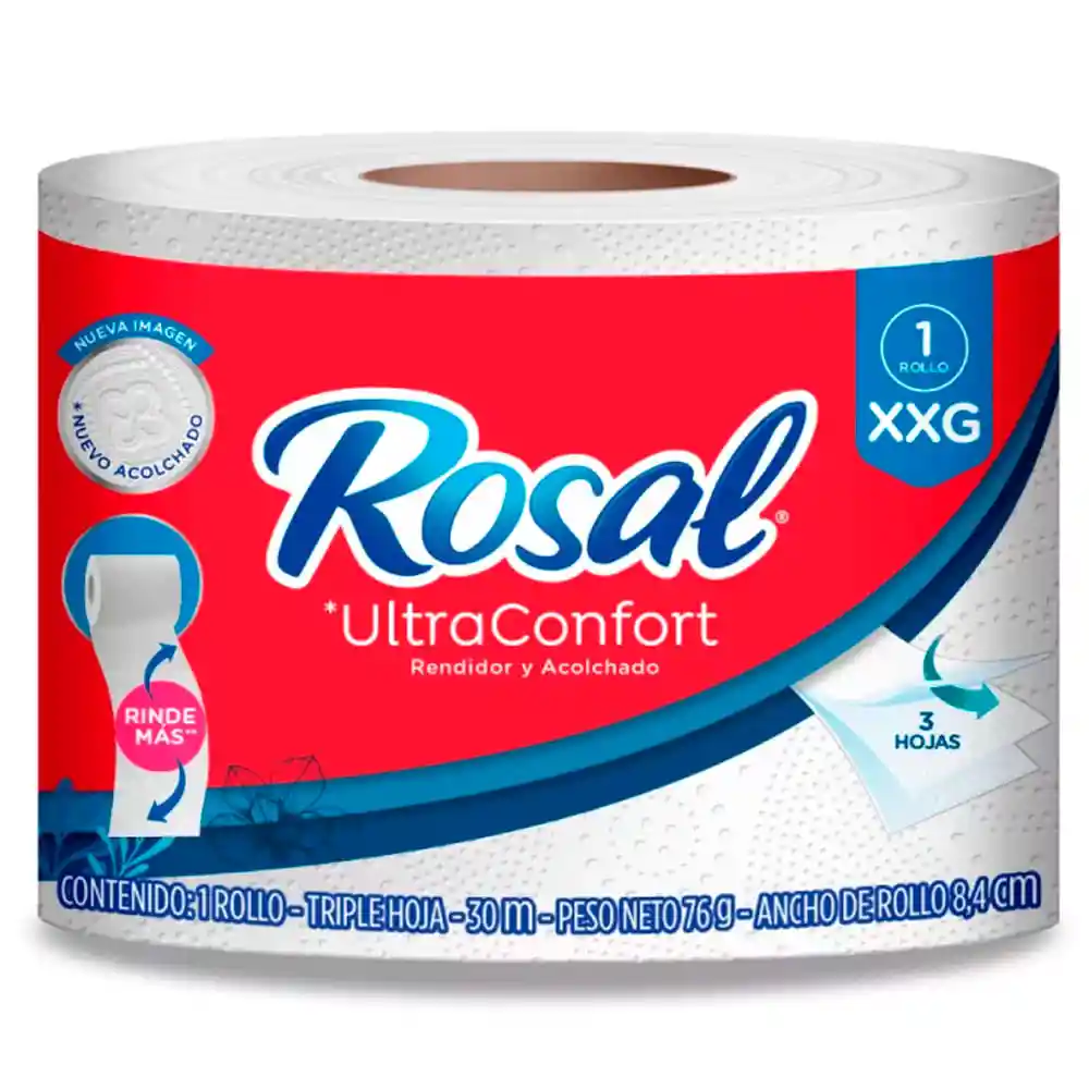 Papel Higiénico Rosal Xxg 1 Rollo X 30 Metros