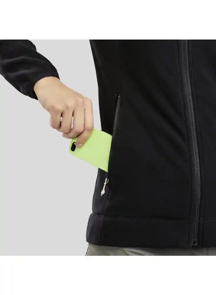 Chaqueta Polar de Senderismo Montaña Mujer Mh120 Negro By Decathlon