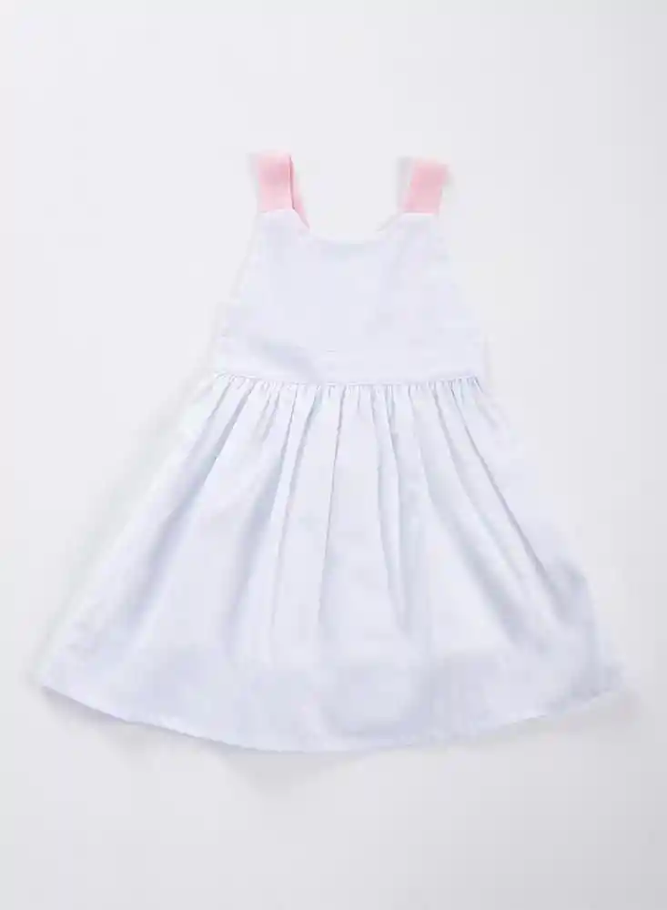 Vestido Manga Sisa Niña Bebé 5t - Blanco