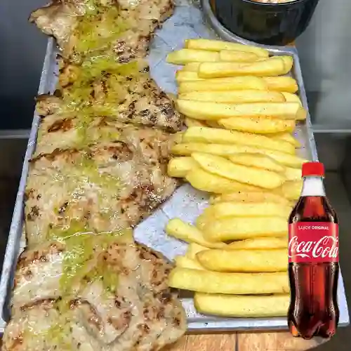 Combo Cerdo Al Carbón + Coca Cola Original 500 ml