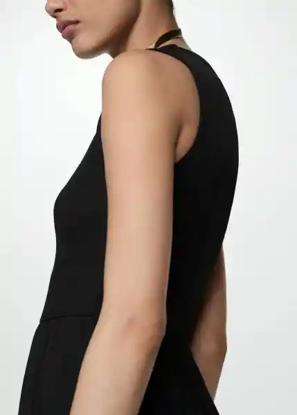 Vestido Caldera-A Negro Talla L Mujer Mango