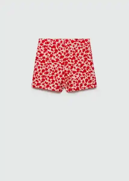 Short Concha Rojo Talla 38 Mujer Mango