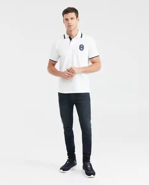 Camiseta Polo Block Fabrics Crudo Prístino Claro L Chevignon