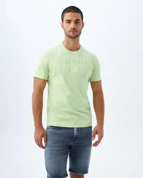 Camiseta Hombre Verde Talla L 849F003 Americanino