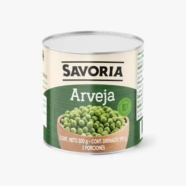 Savoria Arveja Natural Enlatada
