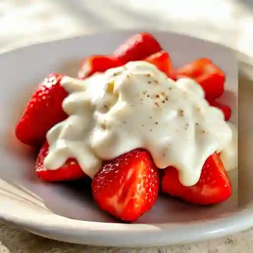 Fresas Con Crema Sencillas