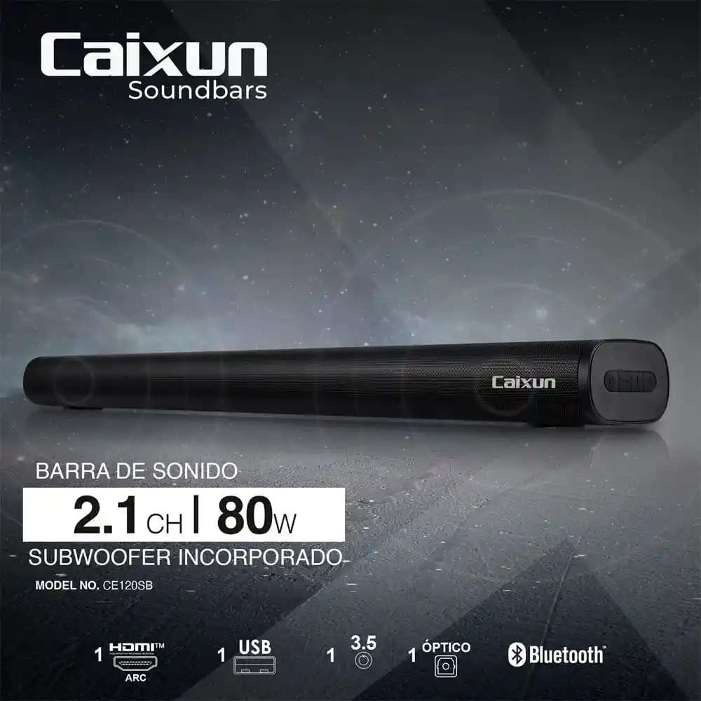 Barra de Sonido Caixun 2.1 Ch 80 Watts de Potencia