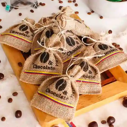 Bulto de chocolate de pepa de café