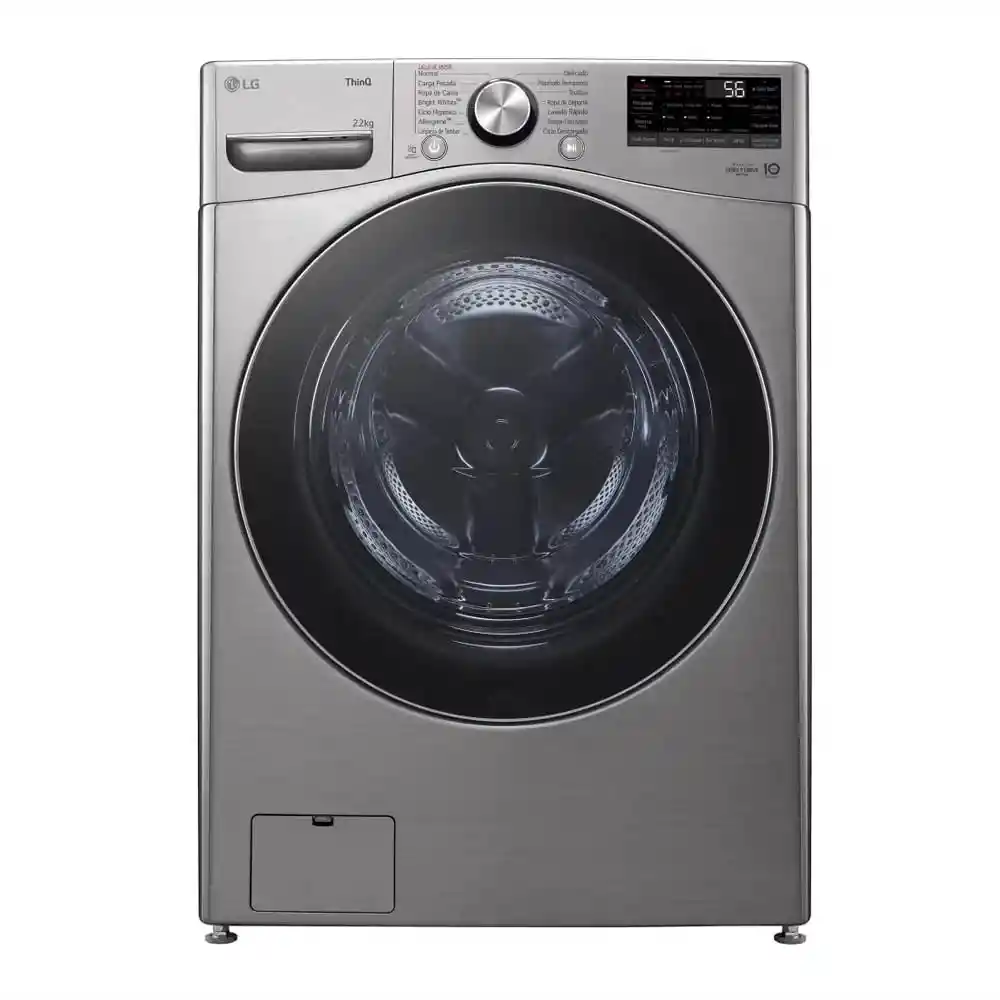 Lavadora Lg Carga Frontal Silver Wm22vv2s6br