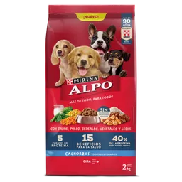 Comida para perros Cachorros Alpo con carne,pollo,cereales y vegetales x 2 kg