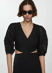 Vestido Lisa Negro Talla S Mujer Mango