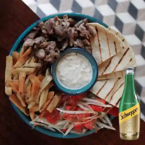 Gyro Al Plato de Cerdo +Schweppes Ginger Ale 300ML