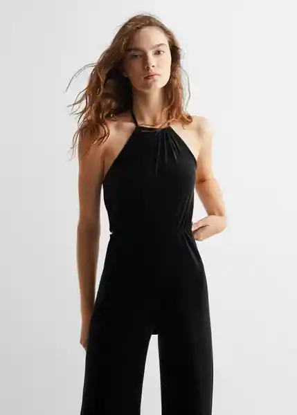 Enterizo Mono Halterv Negro Talla 19 Mango Teen Girl Mango