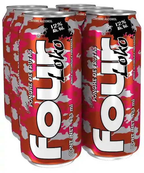 Four Loko Pack de Bebidas Ponche + Hielera