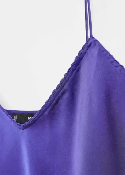 Top Raquel Navy Talla S Mujer Mango