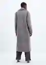 Abrigo Fluffy Gris Claro Vigore Talla XS Mujer Mango