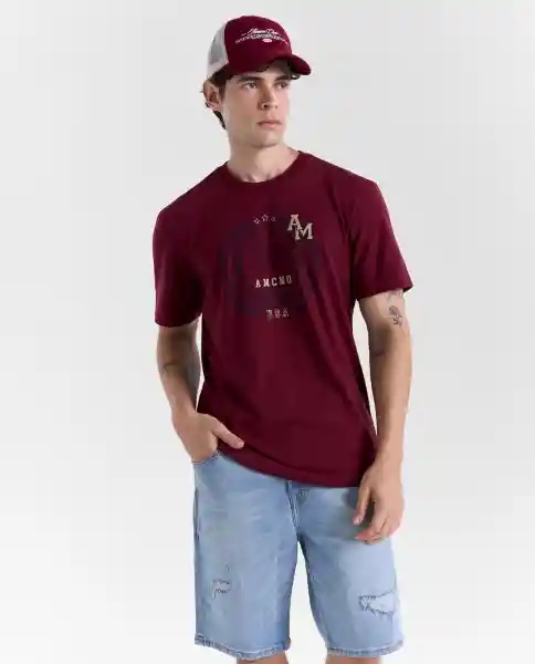 Camiseta Hombre Rojo Talla M 849G004_ROJ191724 Americanino