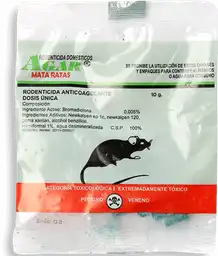 Rodenticida Agar Anticoagulante Mata Ratas