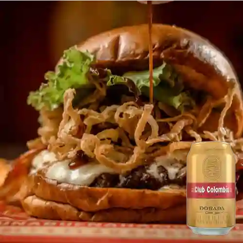 Combo Hamburguesa 747 Master + Club Col. Dorada Lata 330ml