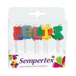 Sempertex Velas en Letras Feliz Cumpleaños