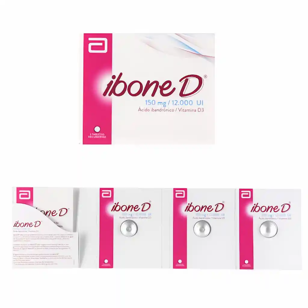 Ibone D Vitamina (150 mg/12.000 UI) Tabletas Recubiertas